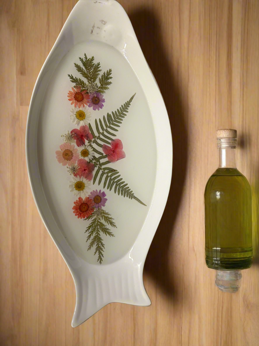 Flower Fish Decorative Plate