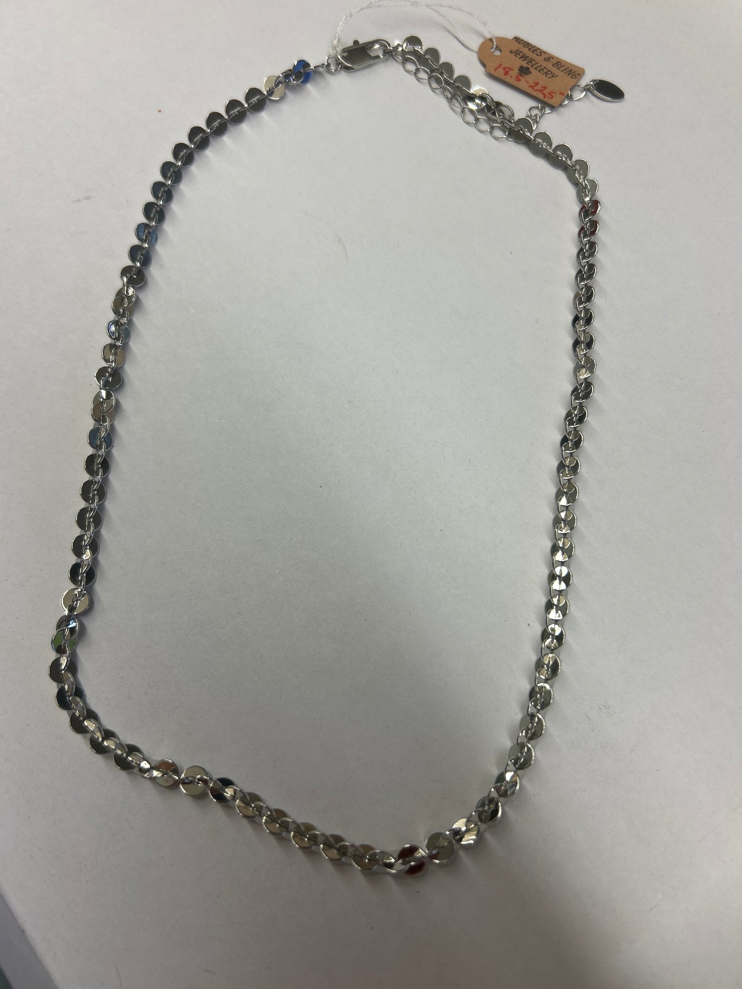 Silver Double bubble style link chain