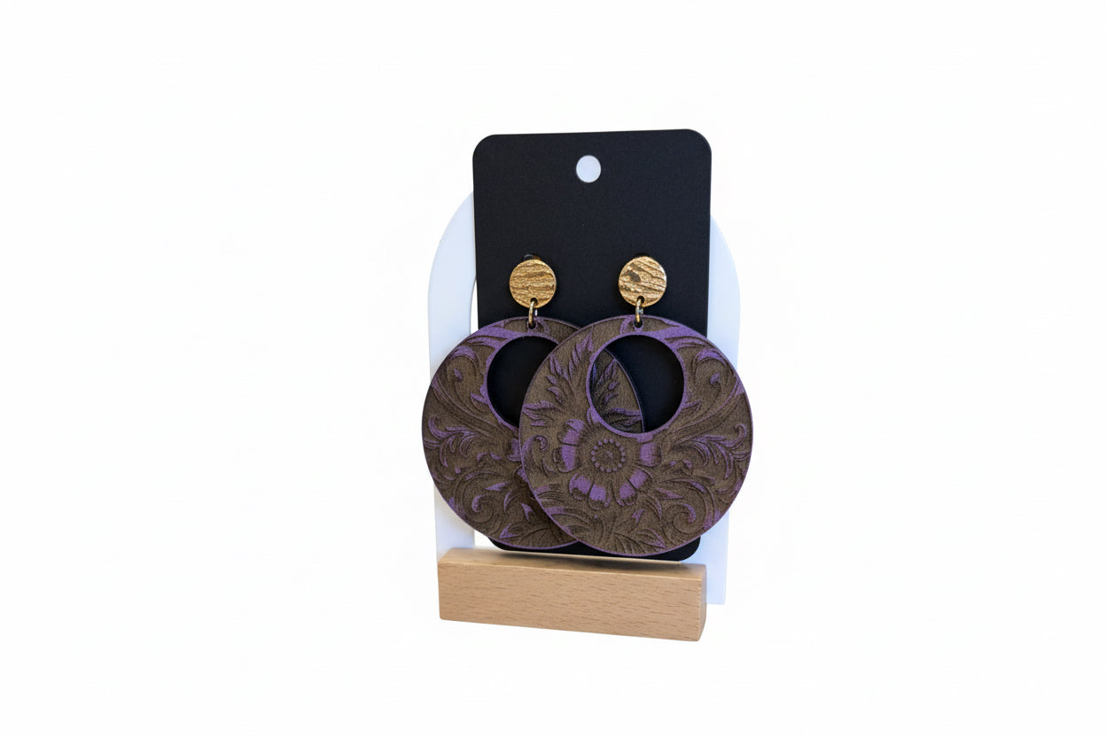 Floral Large Hoop Earrings