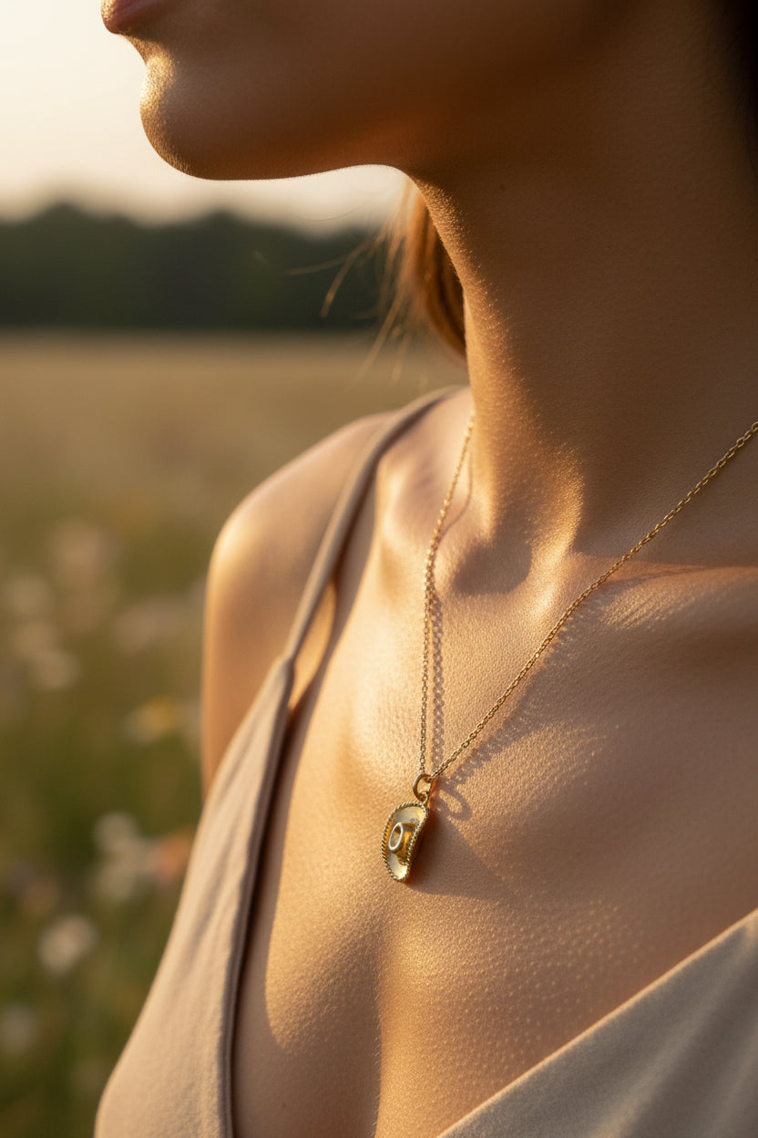 Gold Cowboy Hat Necklace