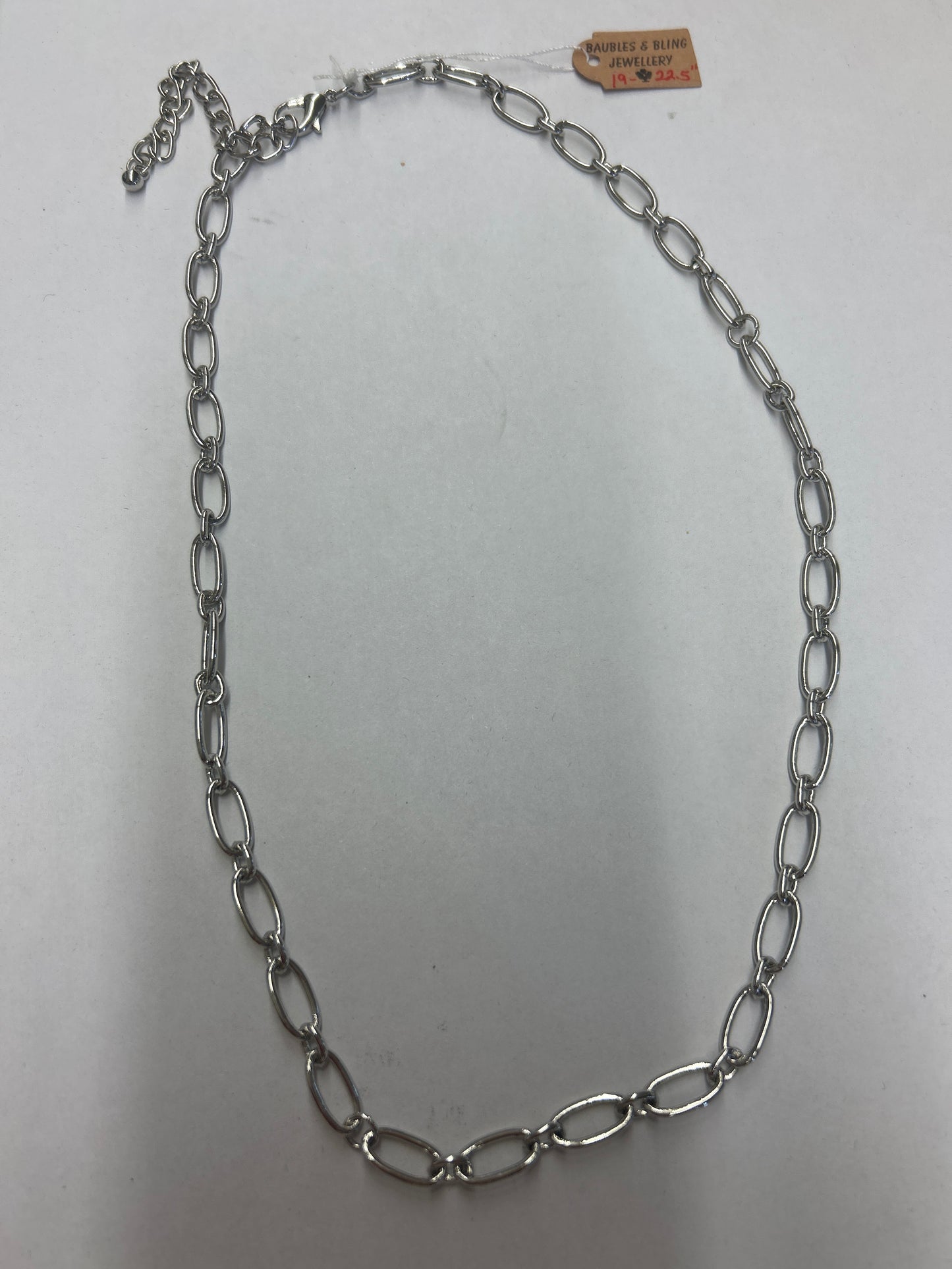 Silver Link Chain 19-22.5 inches long