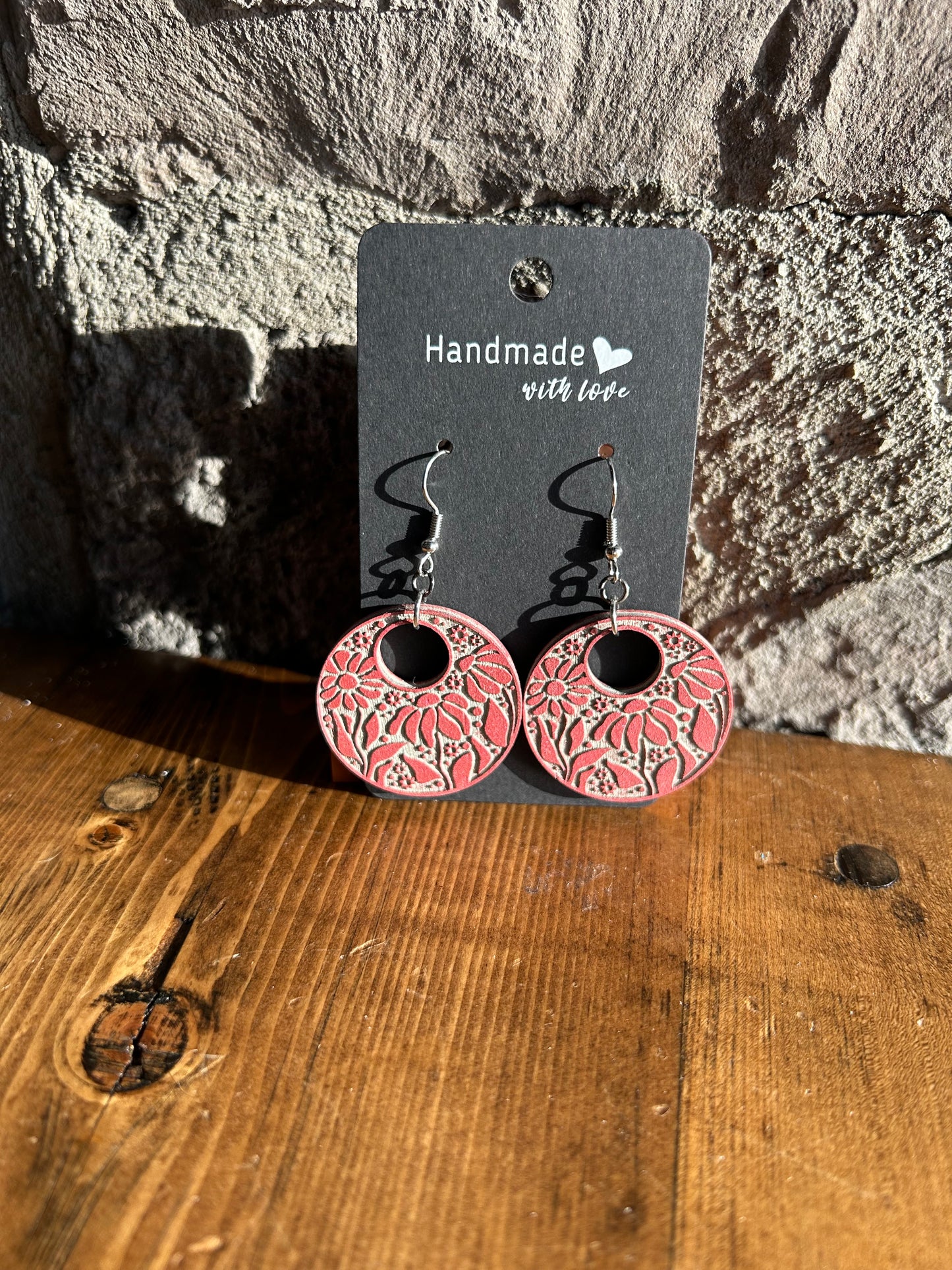 Red/Silver Earrings