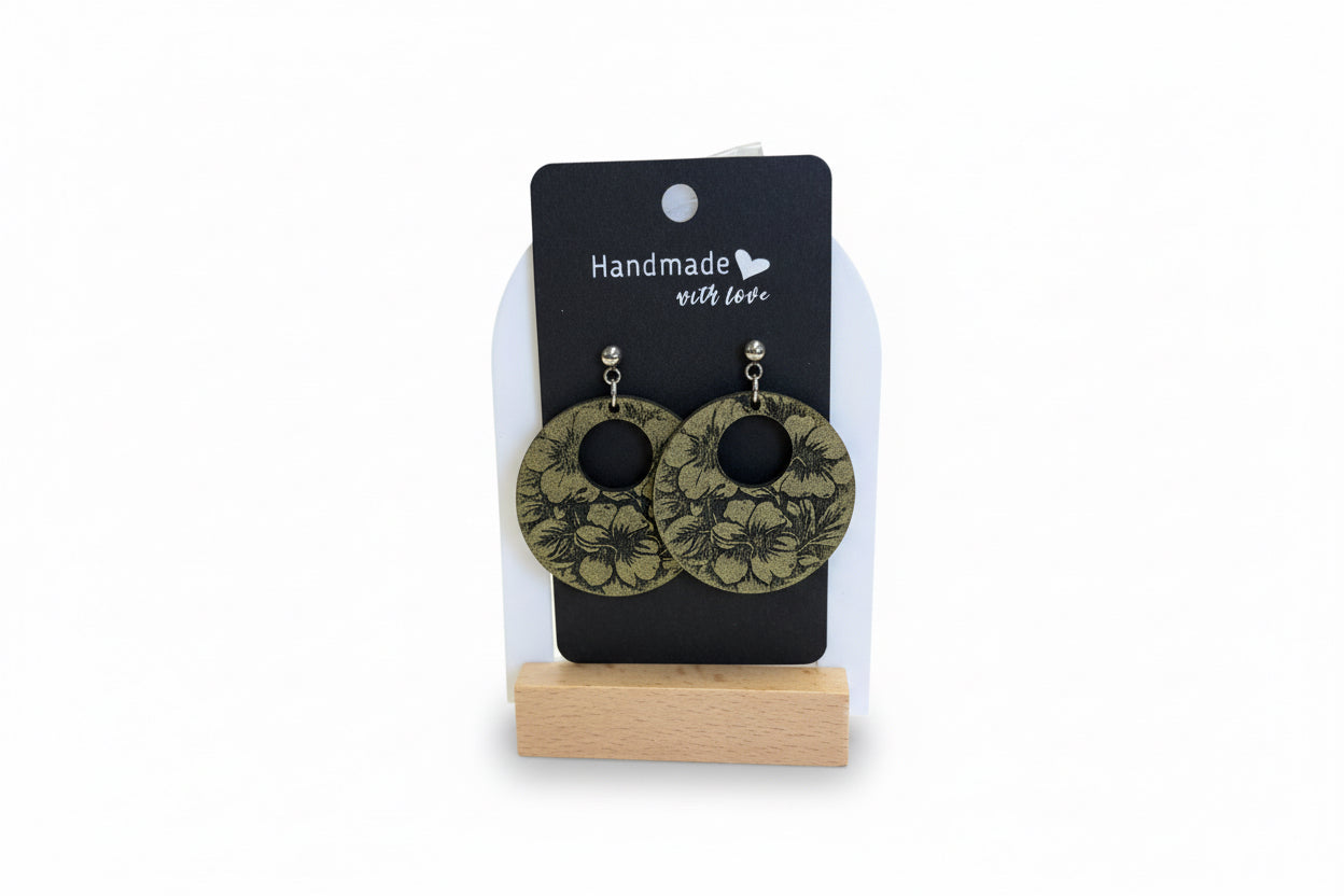 Amaryllis Hoop Earrings