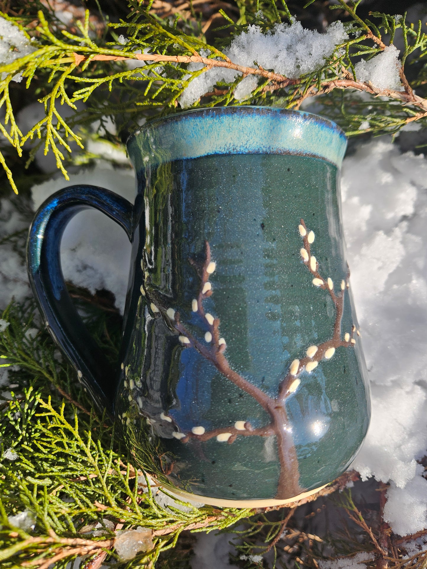 Blue Pussy Willow 2 - 16 oz Mug