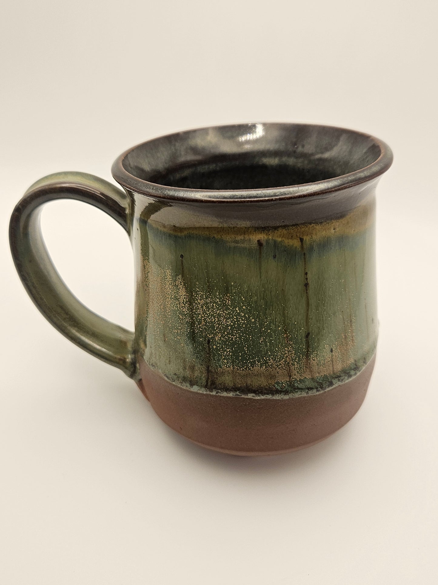 Short Green Glazed Mug 1