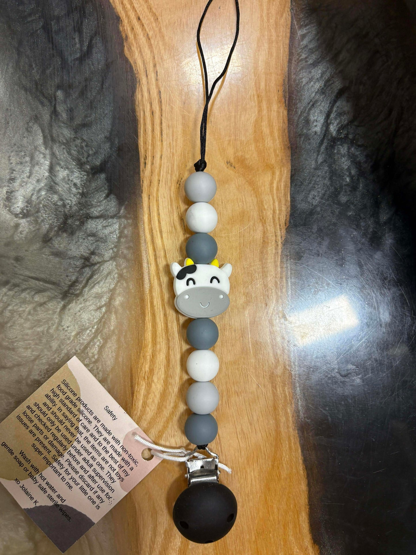 Silicone Bead Soother Clips
