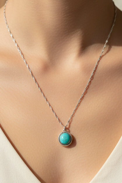Small Round Turquoise Necklace