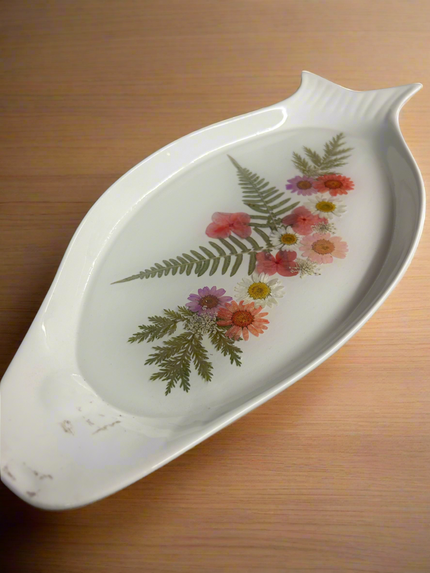 Flower Fish Decorative Plate