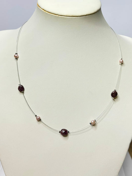 Red Garnet & Freshwater Pearls
