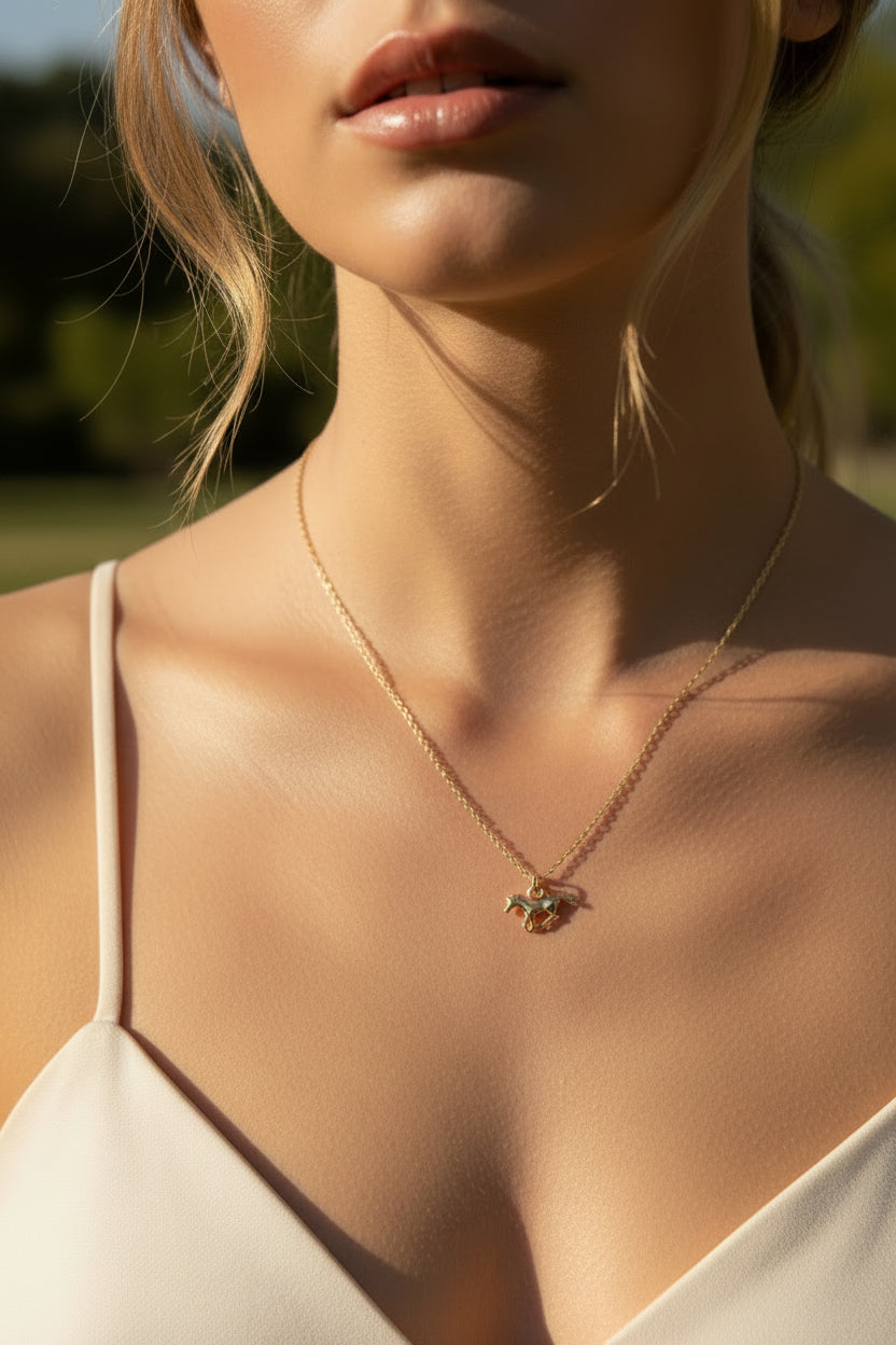 Gold Horse Necklace