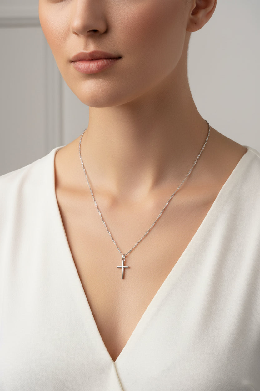 Silver Cross Necklaces