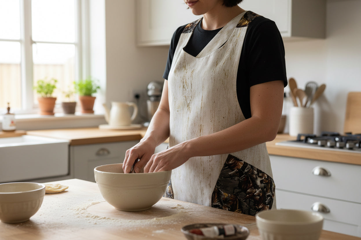 Reversible Grey Horse Apron and White