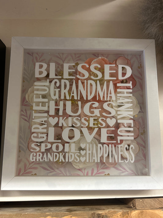 Grandma - Floral - Shadow Box