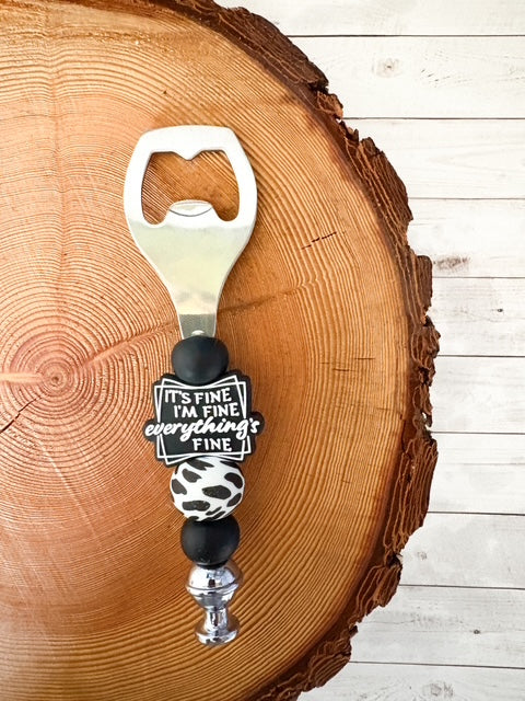 Silicone beaded bottle openers