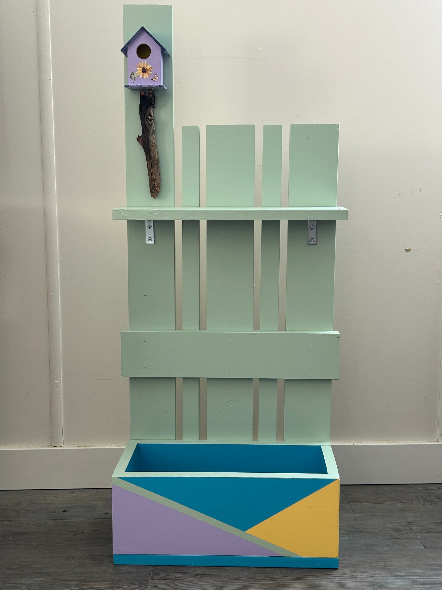 Planter stand with shelf