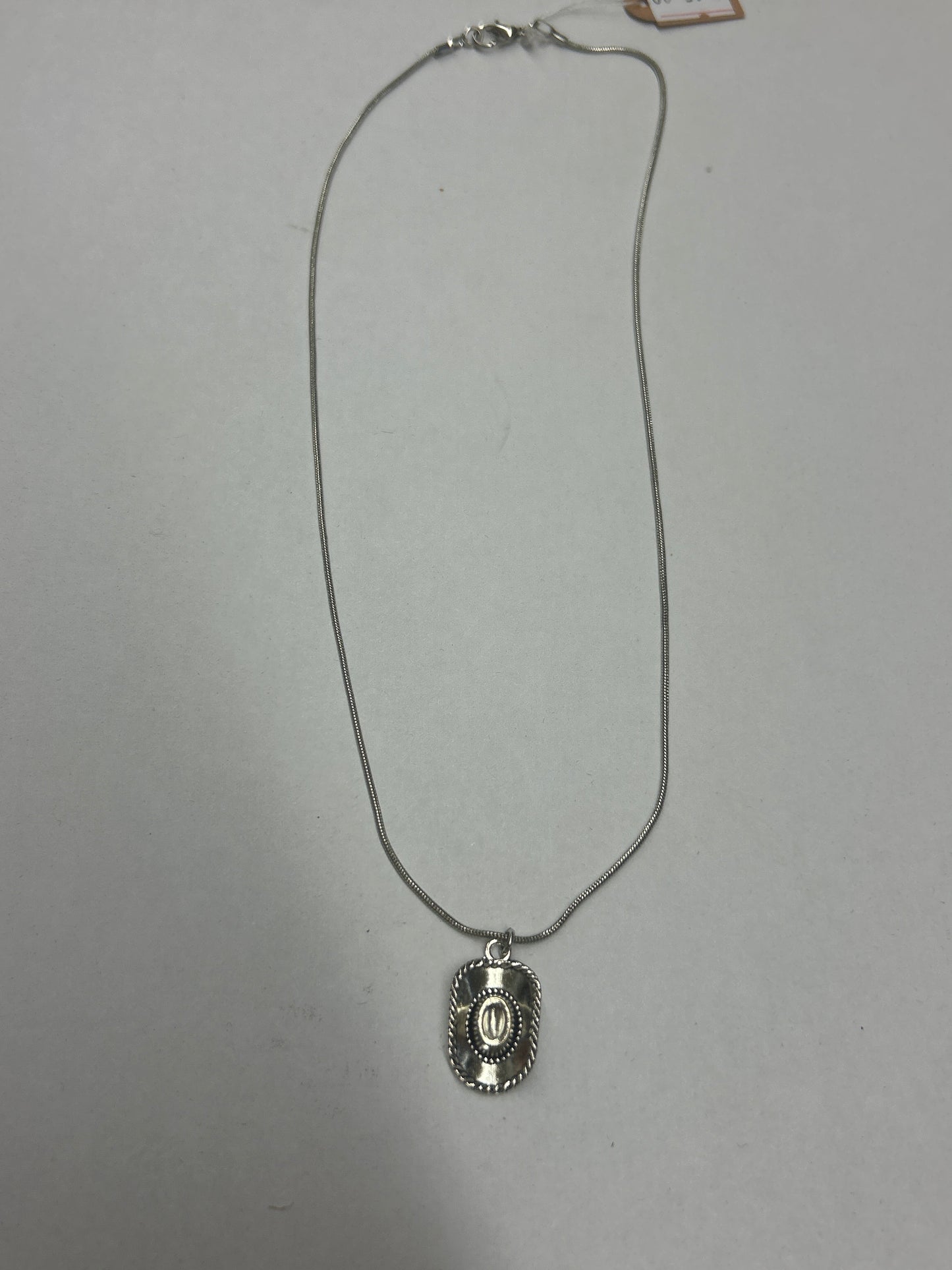 Silver Cowboy Hat Necklace