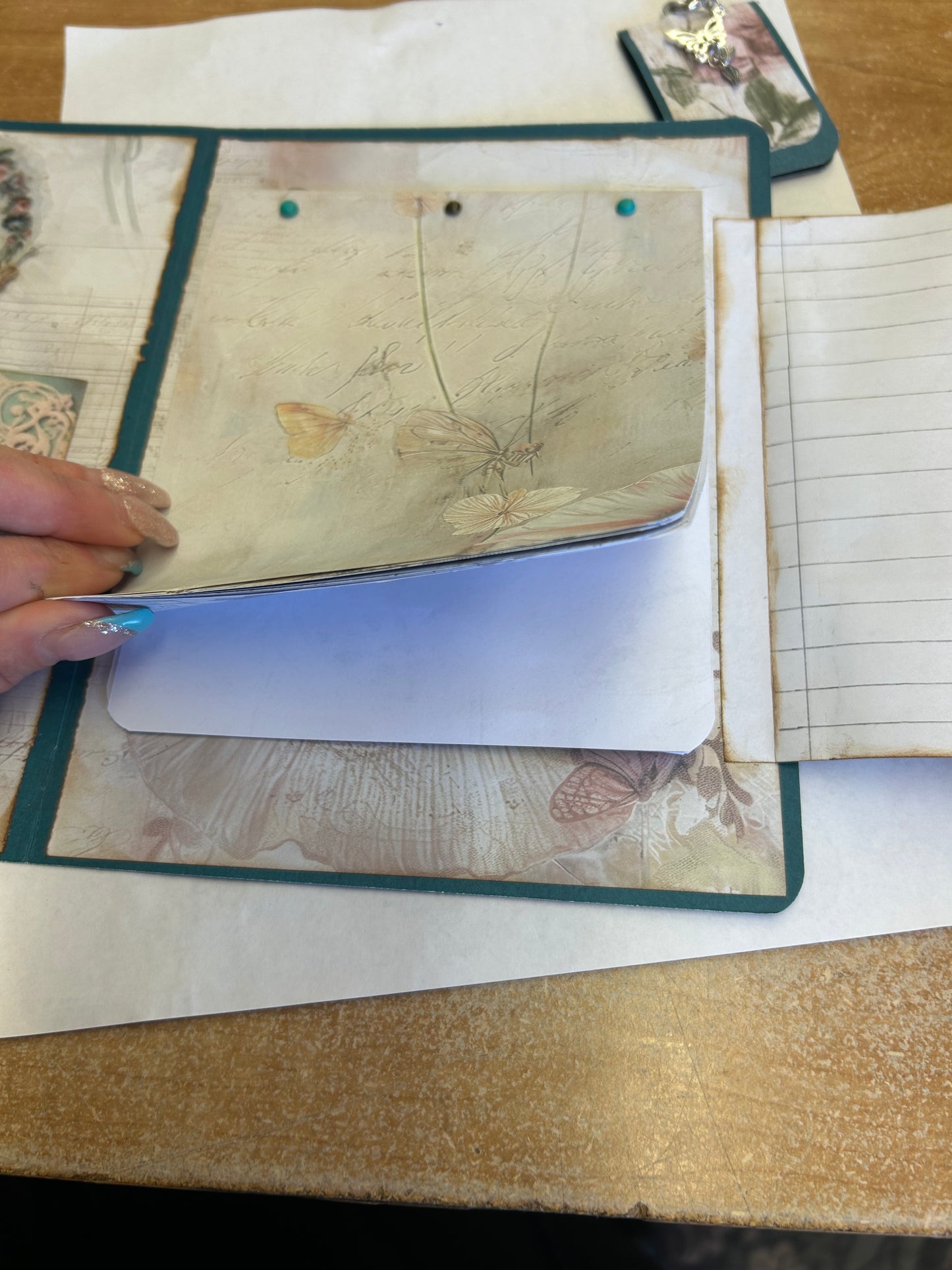 Blue Butterfly Junk Journal