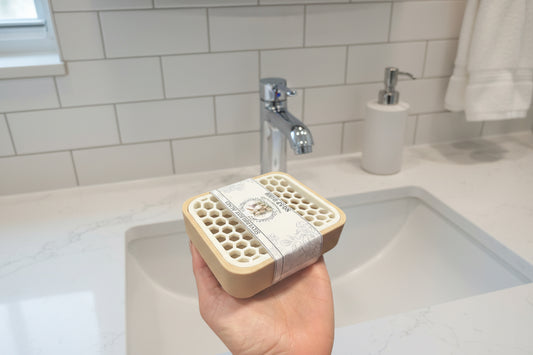 Honeycomb soap holder