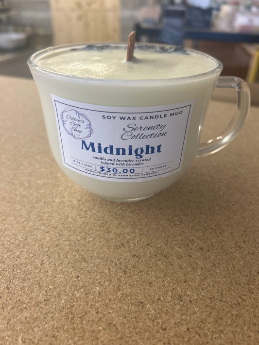 Large Midnight Candle - Serenity Collection