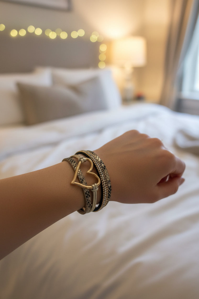 Heart Wrap Bracelet