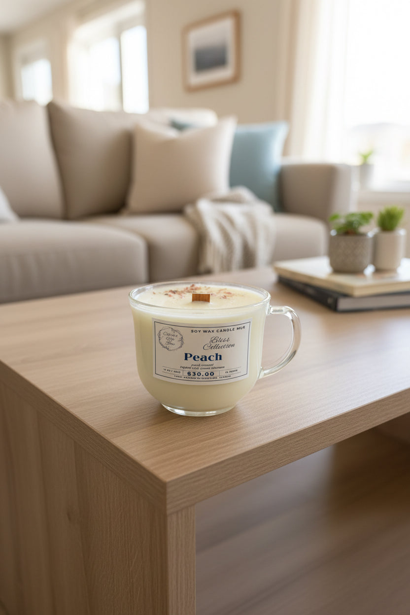 Large Peach Candle - Bliss Collection