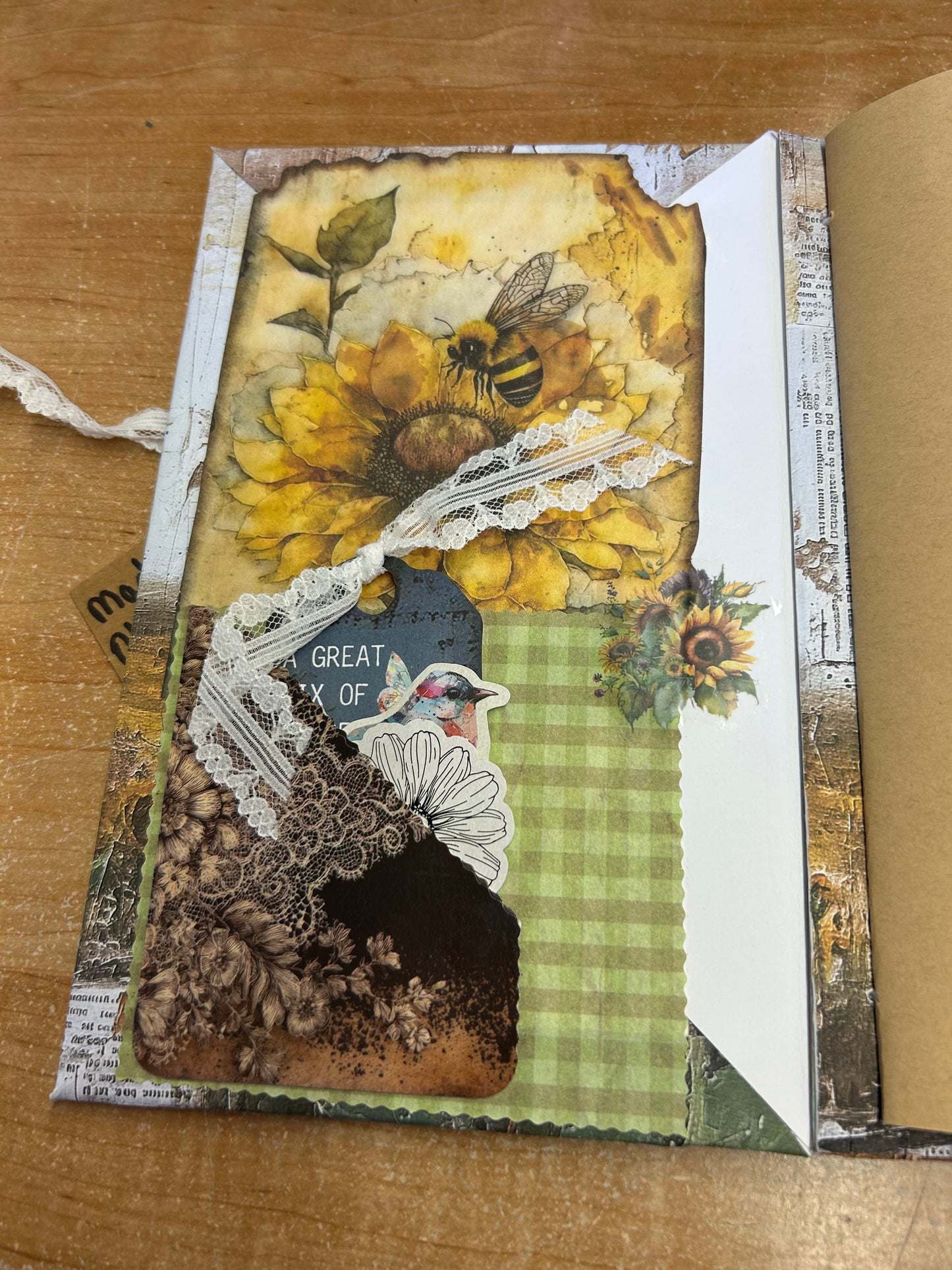 Sunflower & Bees Junk Journal