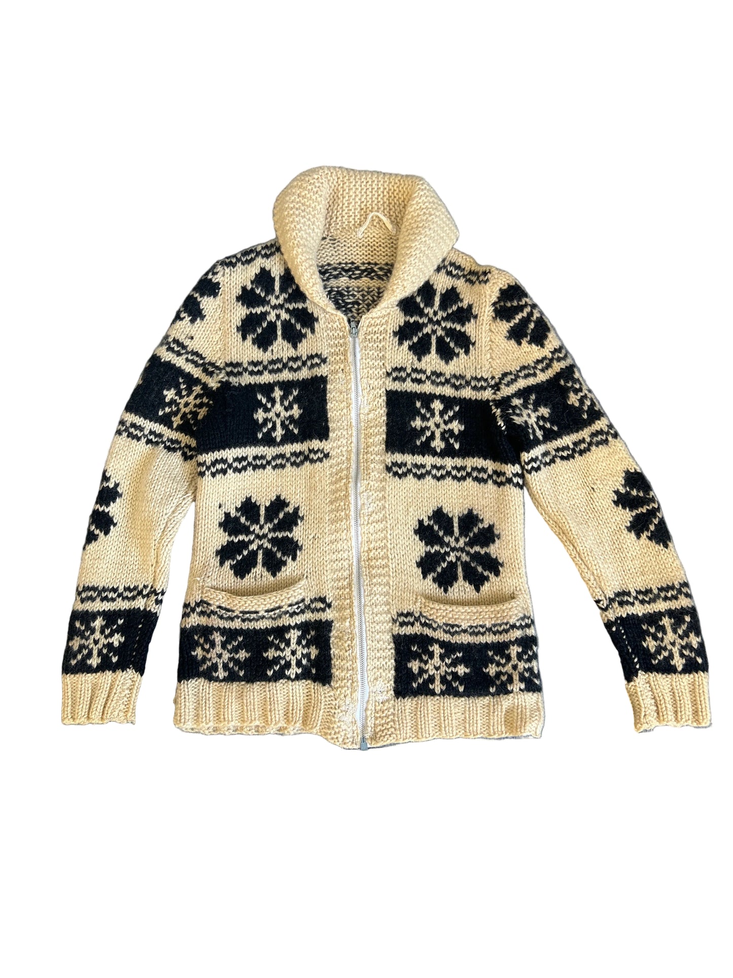 Vintage wool snowflake cardigan