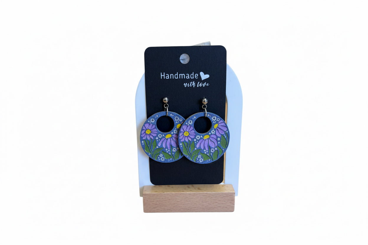 Floral daisy earrings