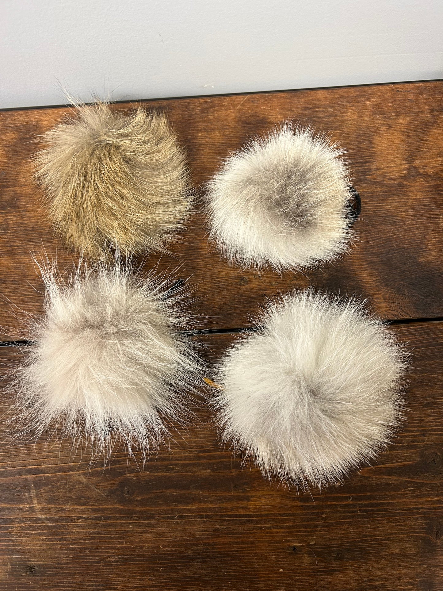 Coyote fur pom pom