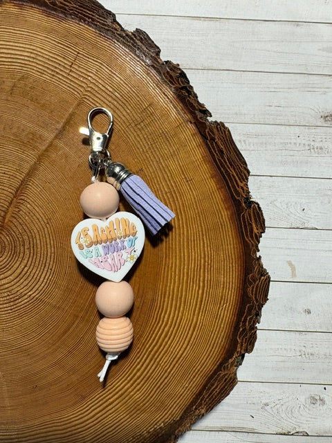 Silicone Bead Keychain