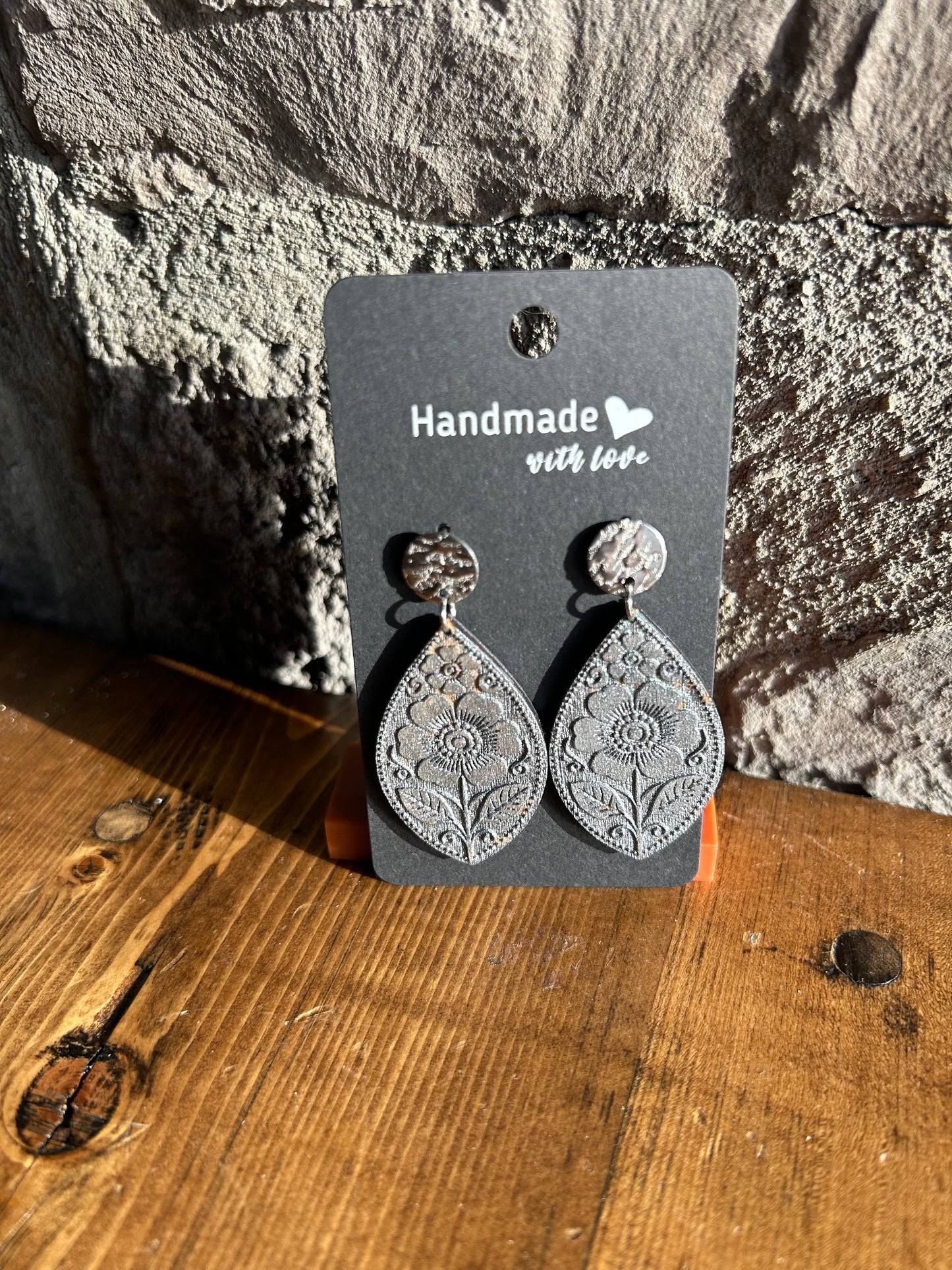 Floral Earrings Teardrop