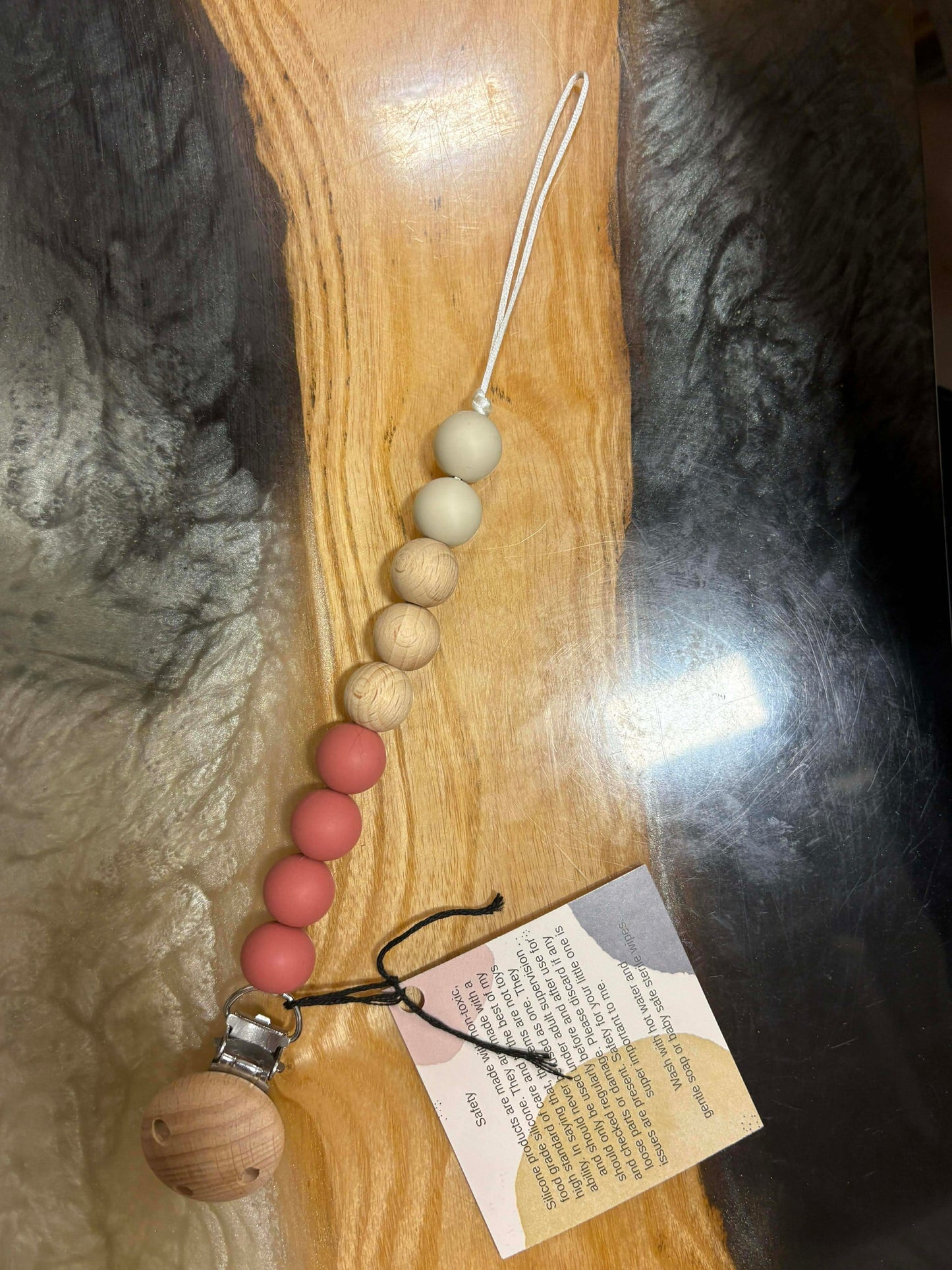 Silicone Bead Soother Clips