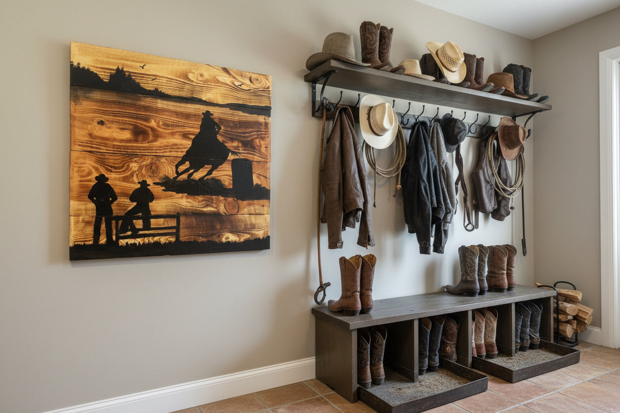 Hand Painted Barrel Racing Theme