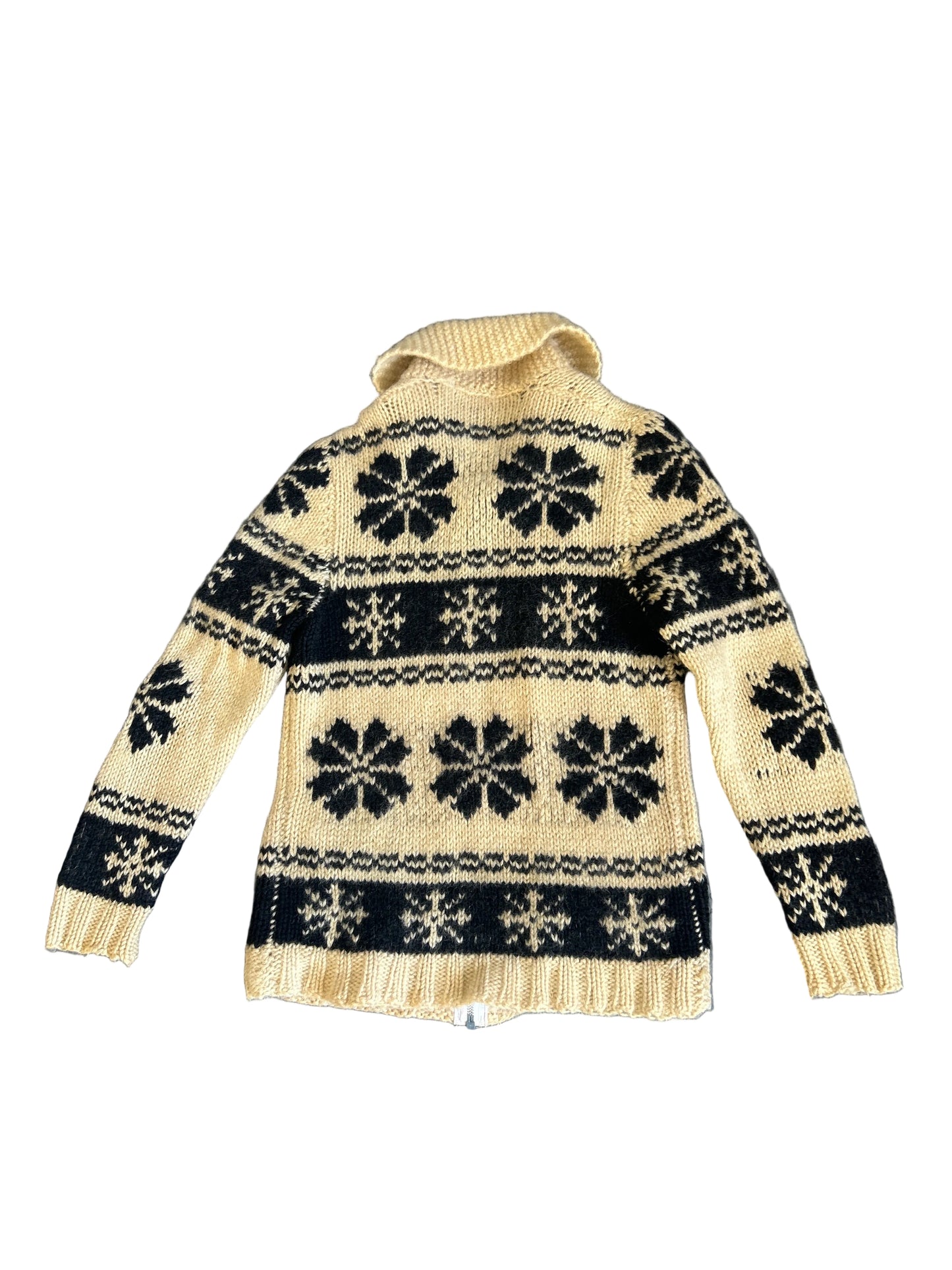 Vintage wool snowflake cardigan