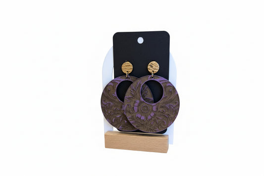 Floral Large Hoop Earrings