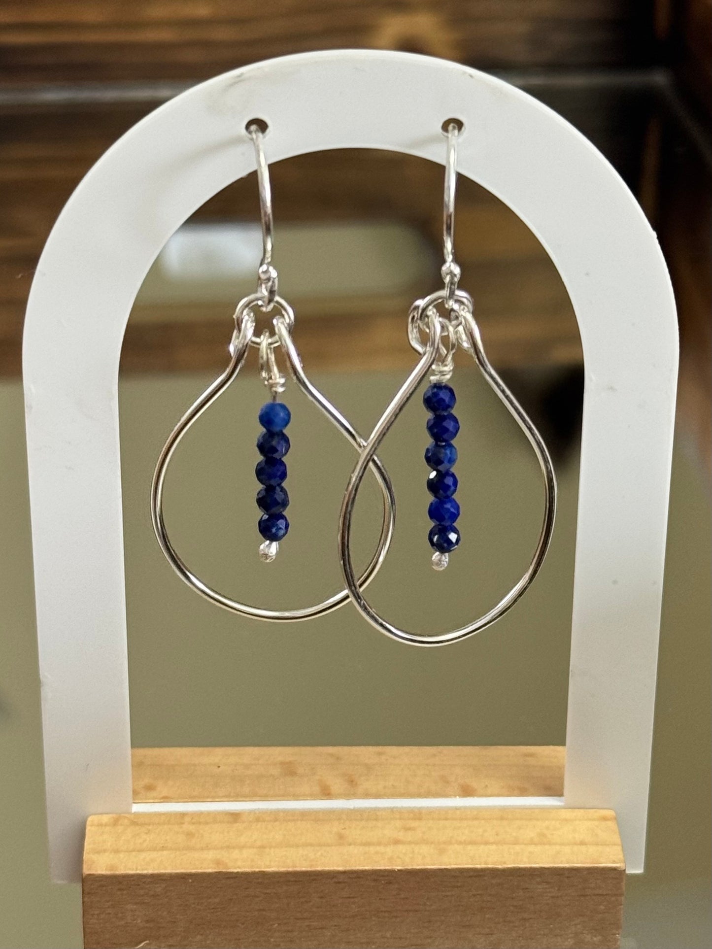 Lapiz Lazuli Beaded Earrings