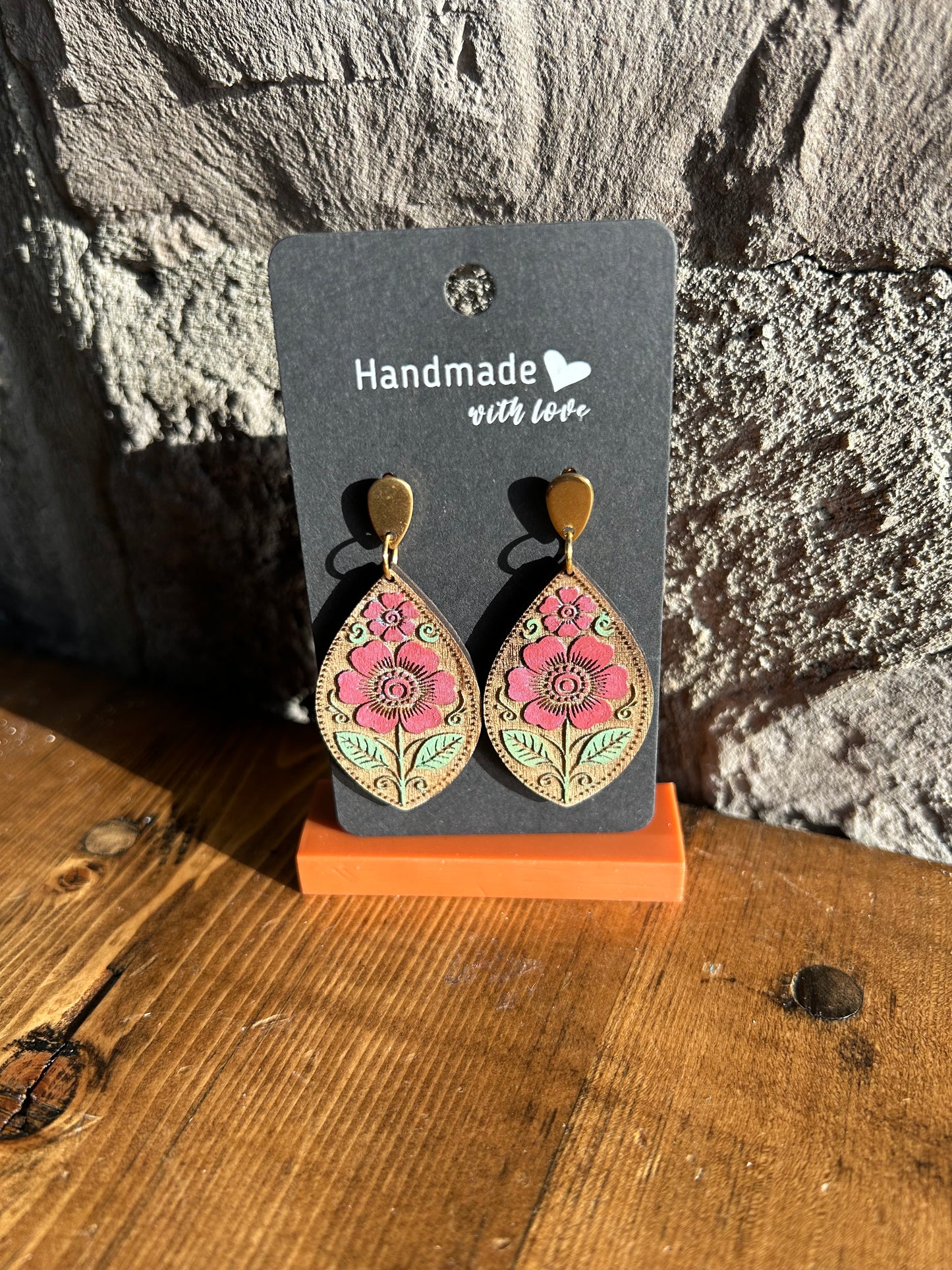 Floral Earrings Teardrop