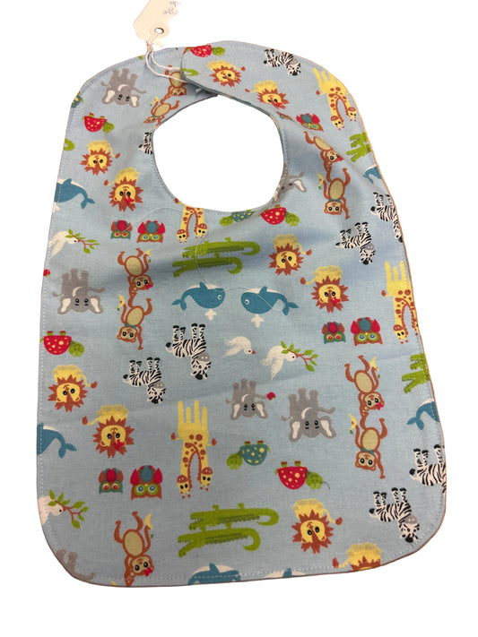 Safari animal baby bib
