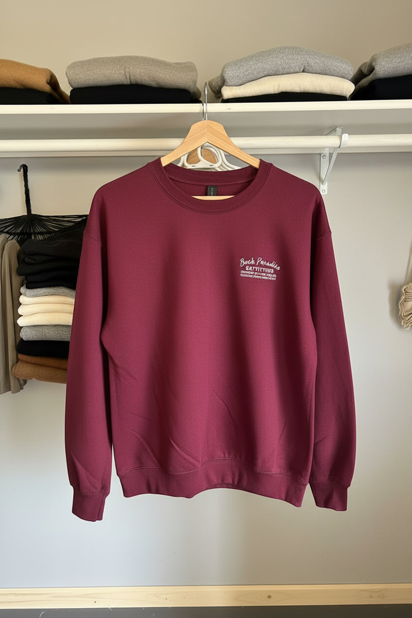 Burgundy pullover sweater