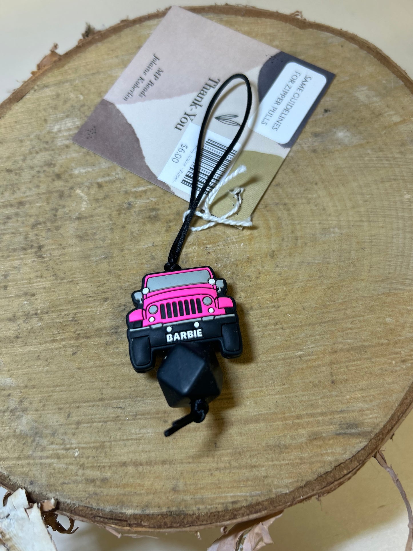 Silicone beaded zipper pulls