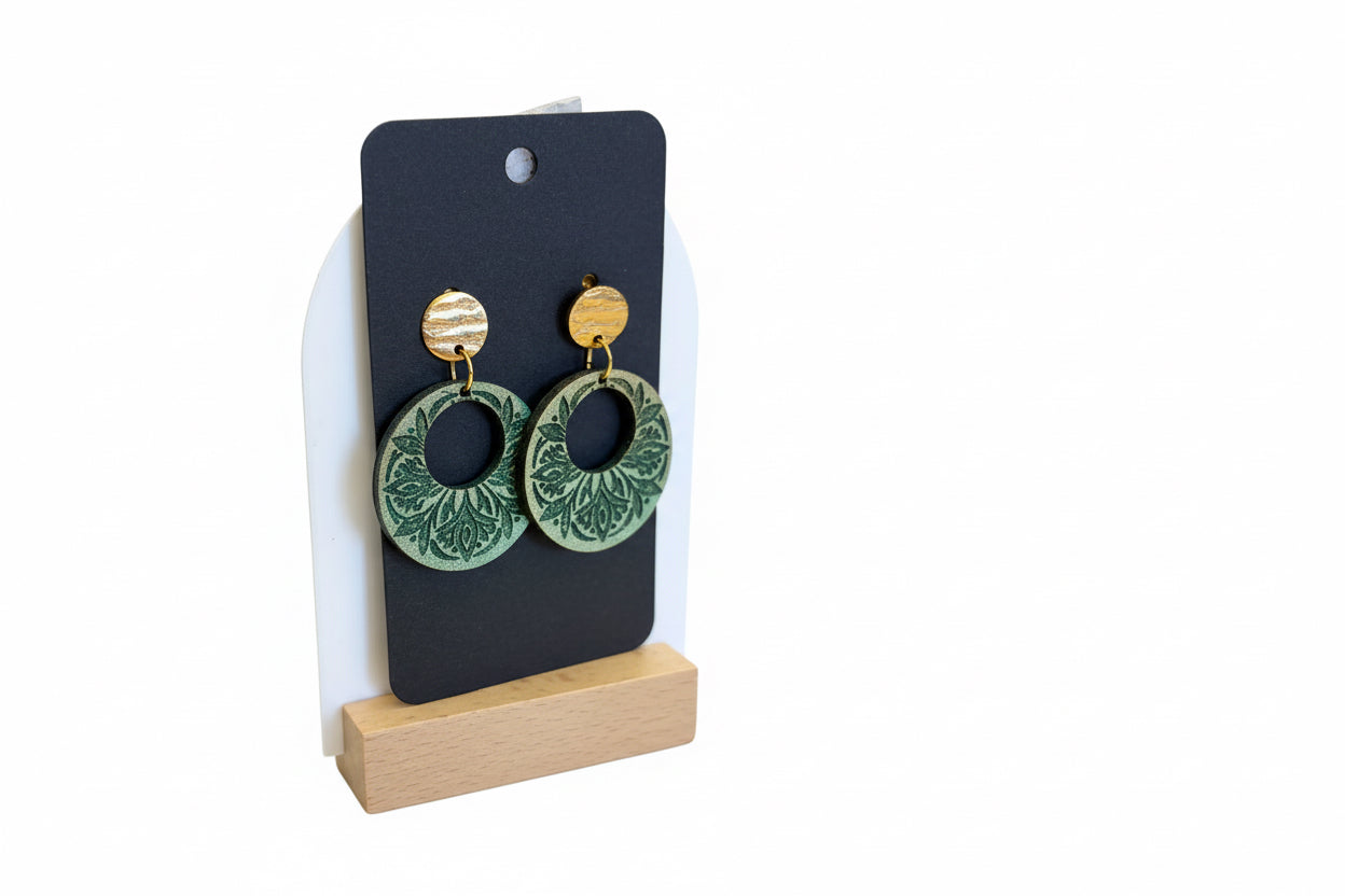 Floral Medium hoop earrings