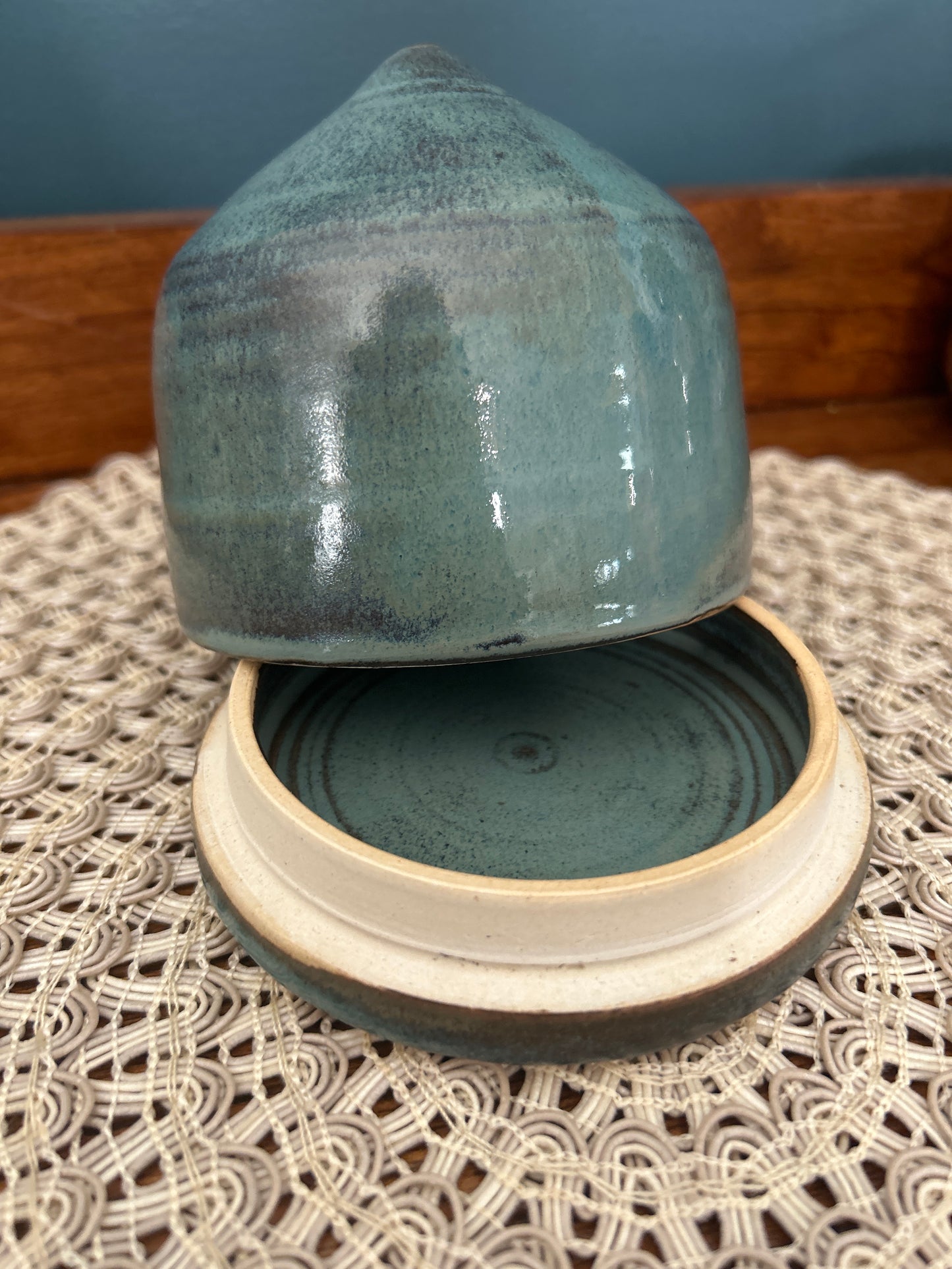 Blue Acorn style Butter Keeper