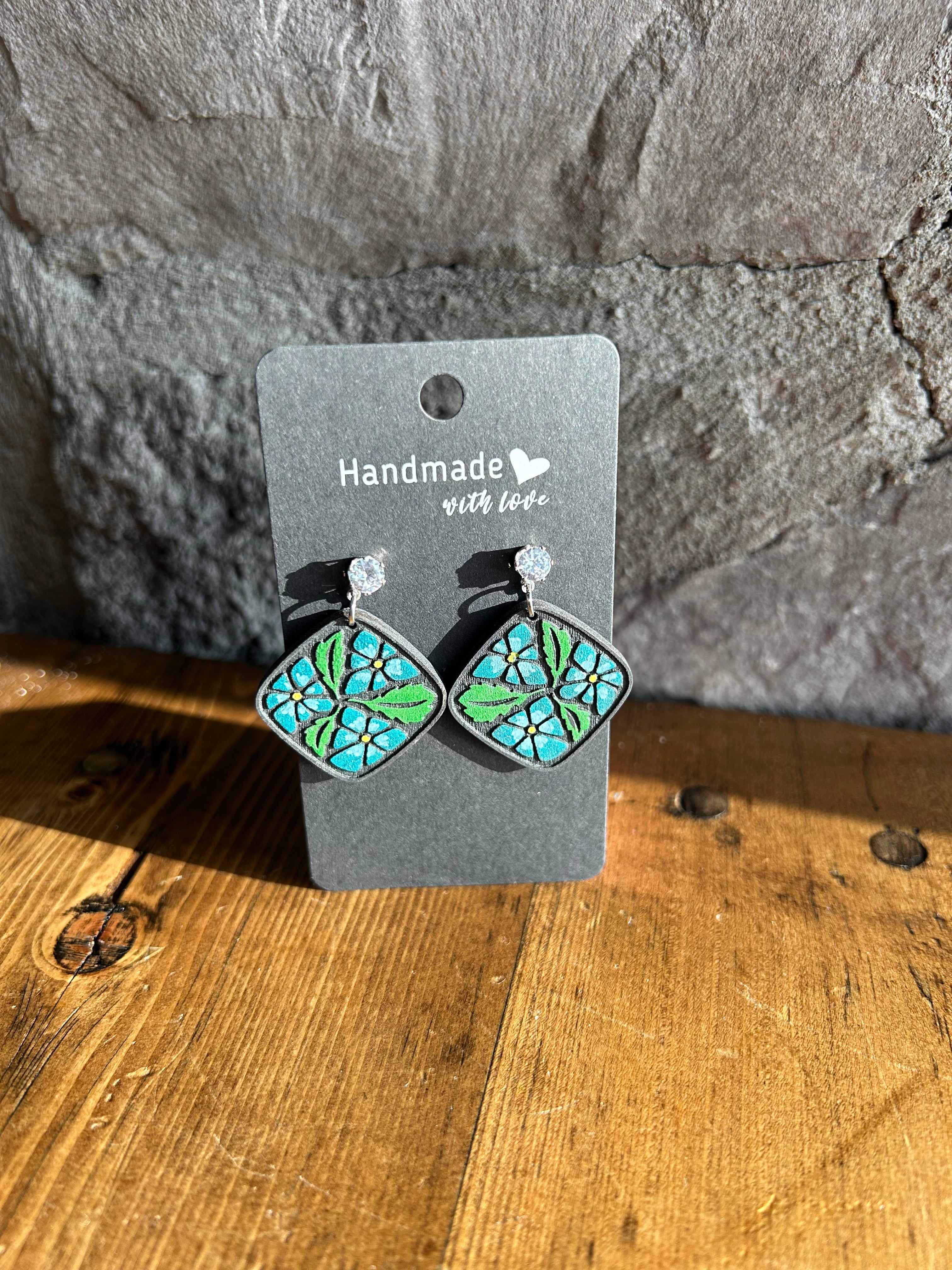 4 Square Flower Earring