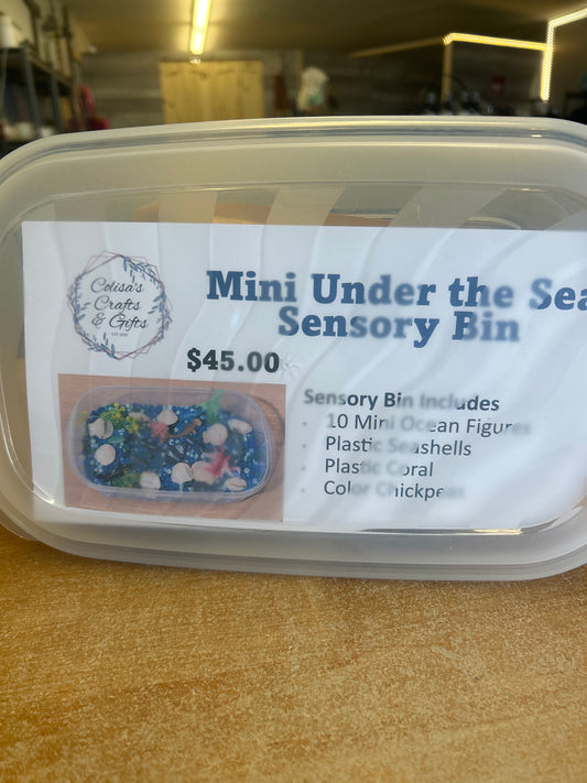 Mini under the sea sensory bin