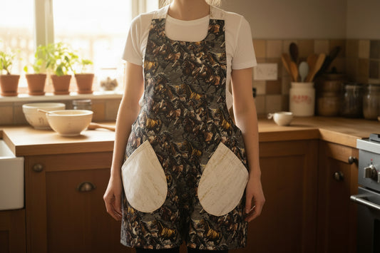 Reversible Grey Horse Apron and White