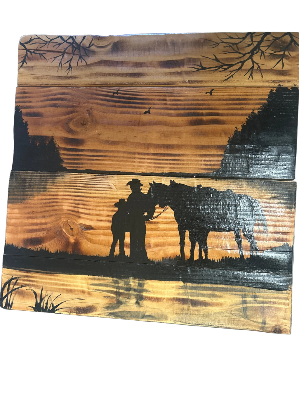 Hand Painted Horse Landscape
