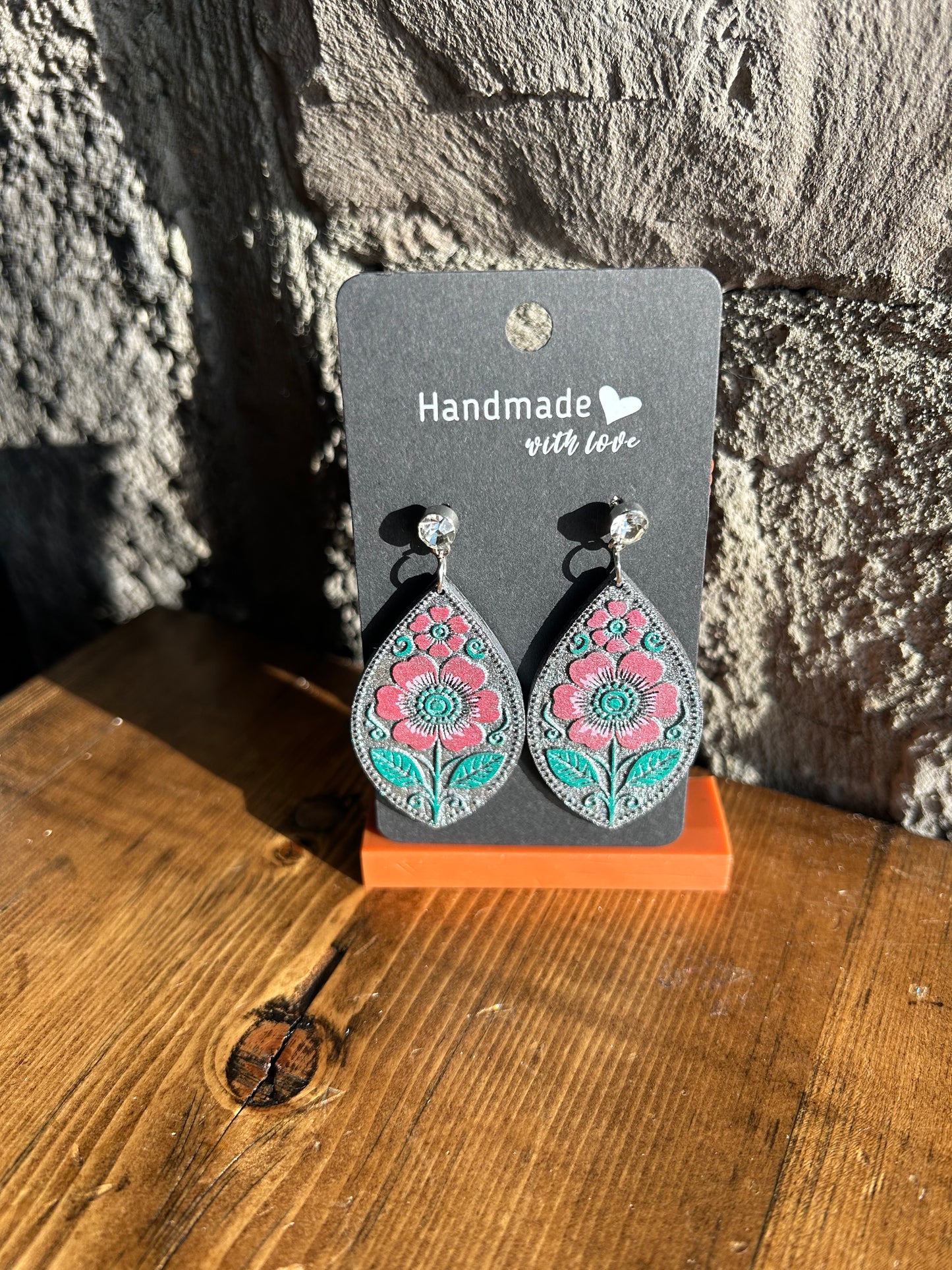 Floral Earrings Teardrop