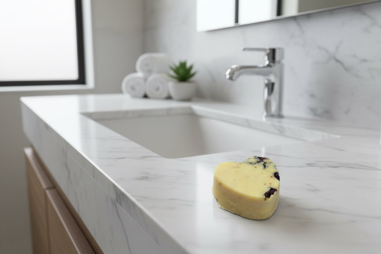 Jasmine and Rose heart shaped Soap