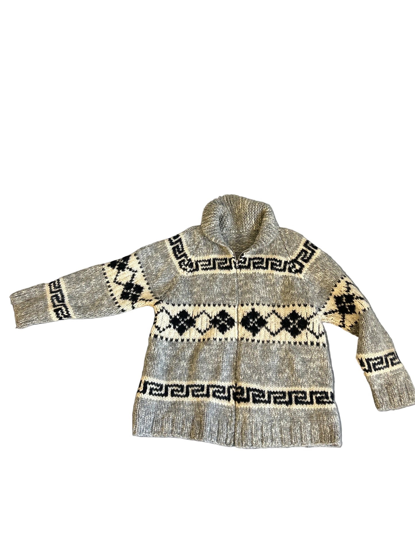Vintage wool Cowichan cardigan