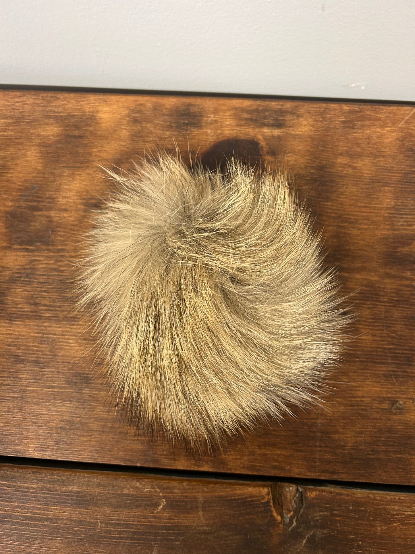 Coyote fur pom pom